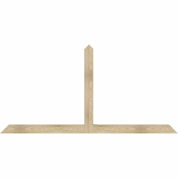 Ekena Millwork Portland Rough Sawn Timber Gable Bracket, Douglas Fir, 84"W x 42"H x 4"D x 4"F, 12/12 Pitch GBW084X42X0404POR00RDF - main